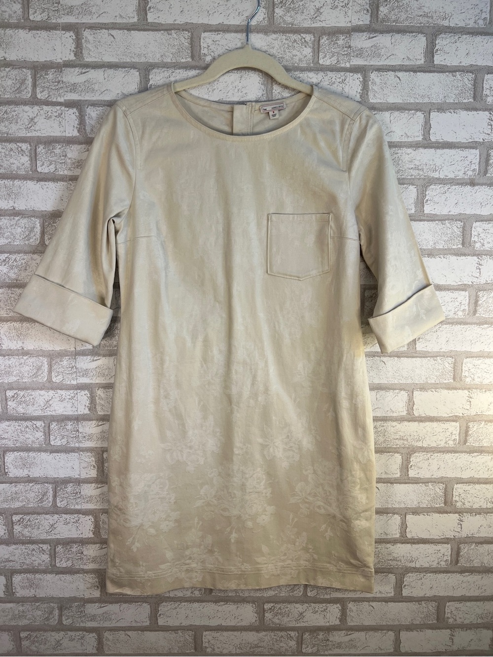 GAP Light Cream Mini Shift Dress with Pocket